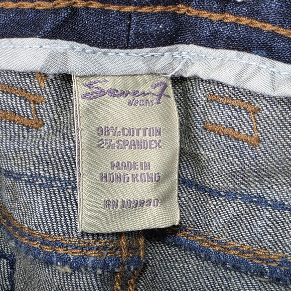 Seven7 Jeans Womens 29 Blue Bootcut Stretch Denim Embellished Rhinestone Jeans - Picture 9 of 13